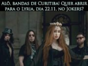 Lyria convida bandas para abertura de show em Curitiba