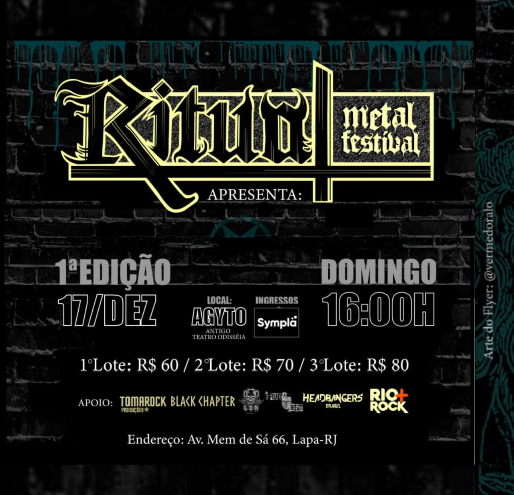 Ritual Metal Fest chega com sua primeira edição sob o comando de uma equipe que acredita no Underground Ritual Metal Fest chega com sua primeira edição sob o comando de uma equipe que acredita no Underground