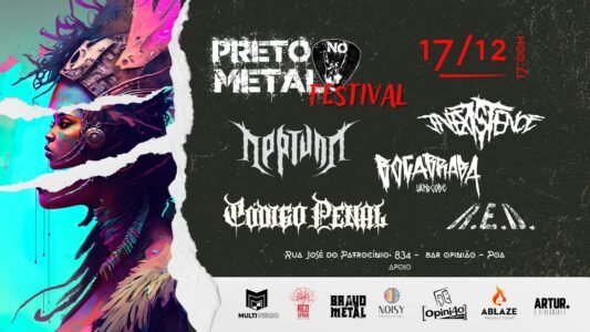 O lendário Bar Opinião recebe no dia 17 de Dezembro o ‘Preto no Metal Festival’