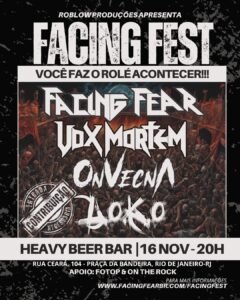 Facing Fear realizará evento ‘Facing Fest’ no próximo sábado (16) com contribuição voluntária