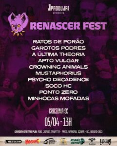 Renascer Fest 2025 acontece neste final de semana no berço catarinense do Hardcore e Punk