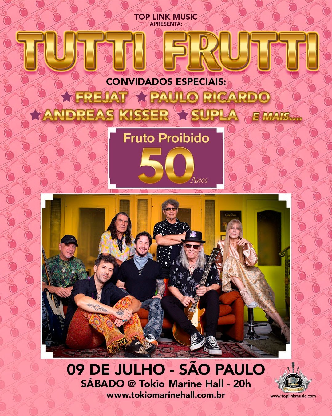 Tokio Marine Hall recebe tributo histórico ao clássico de Rita Lee & Tutti Frutti